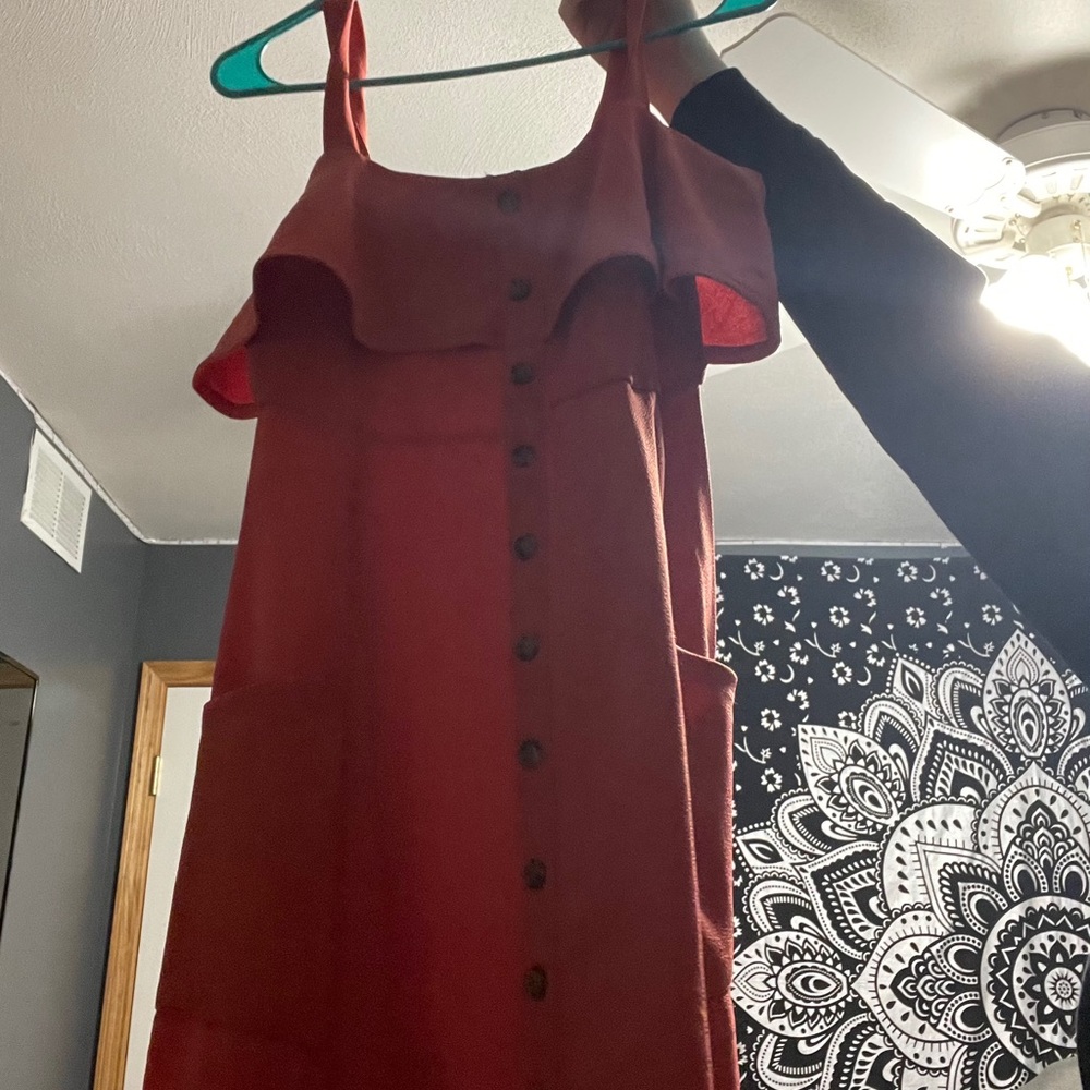 Pink button dress